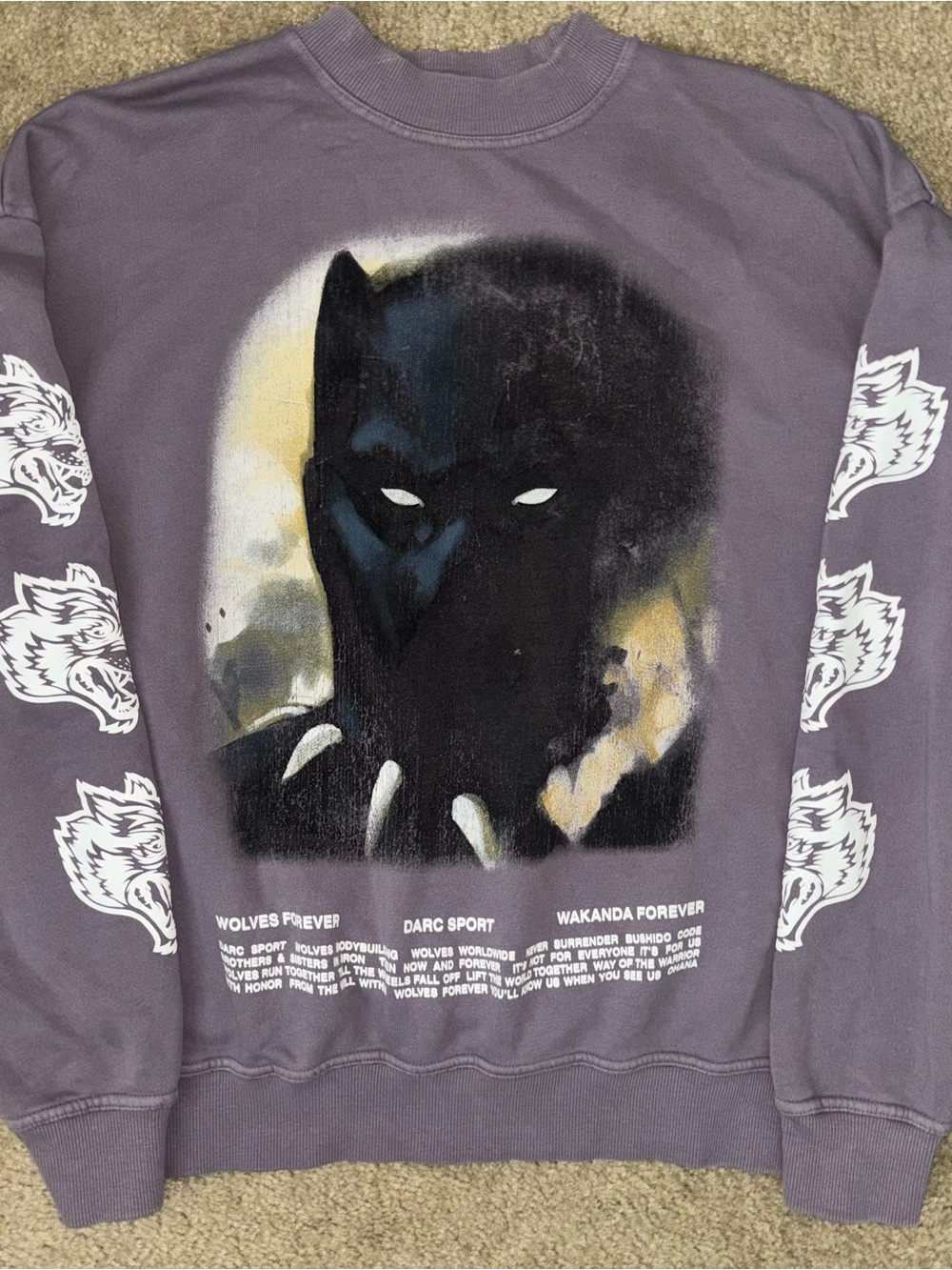 Darc Sport Men's Black Panther Crewneck